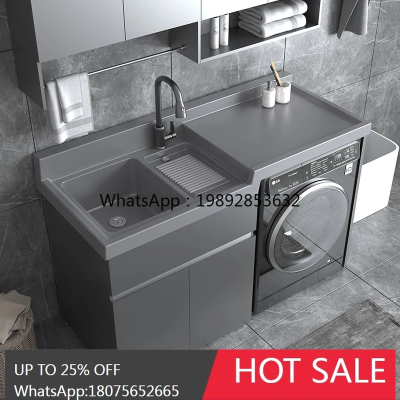 

SGF balcony washing machine integrated cabinet combination drum significant other basin with rubbing board