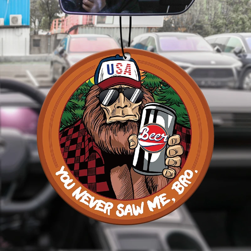 American Bigfoot Beer Brothers Bahamian Sea Breeze Scent (Romantic Fragrance) Car Air Freshener, Wardrobe Air Freshener, Perfume, Rearview Mirror Decoration, Car Interior Pendant, Natural Fragrance Air Purifier, Anime Cartoon Toilet Scent Sachet, Living Room Office Room Bedside Hanging Decoration