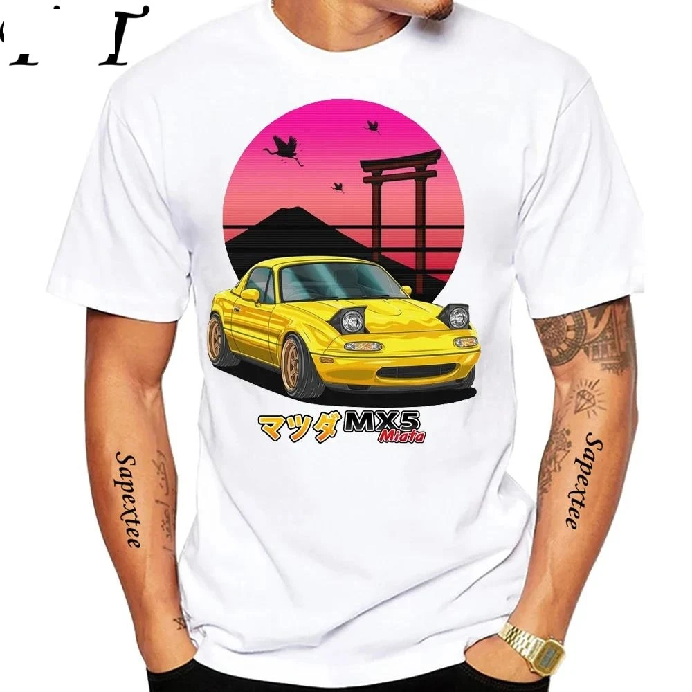 

Legend JDM MX-5 MIATA Eunos Roadster NB 1990 Ретро футболка унисекс для мужчин с коротким рукавом в стиле хип-хоп для мальчиков Спортивные топы Япония Автомобильные футболки для фанатов Мужские