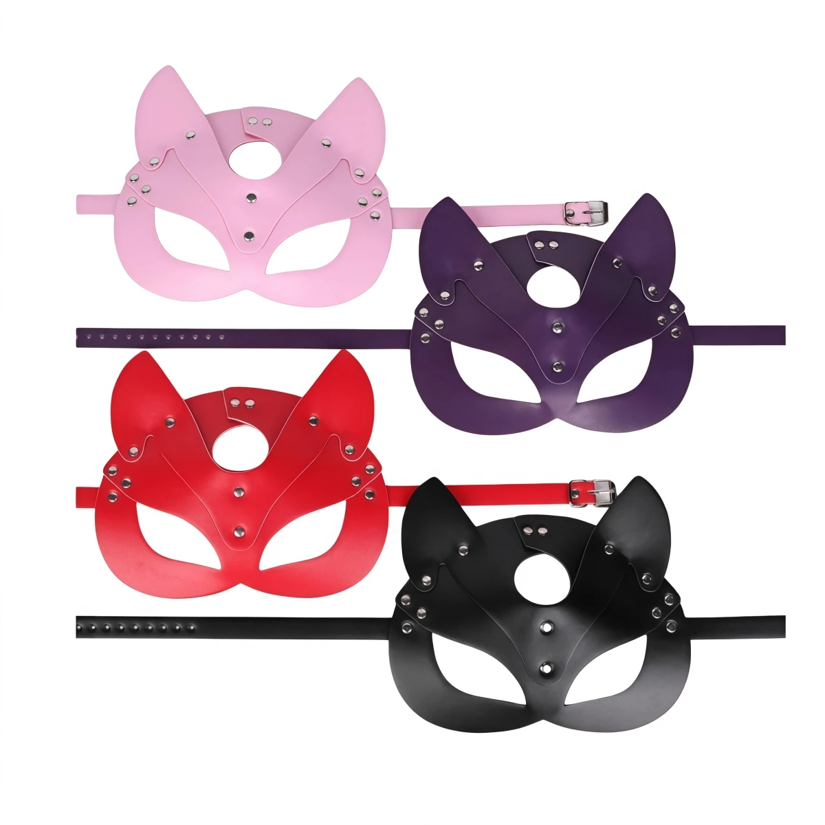 النساء نصف الوجه القط تأثيري أقنعة بو الجلود قناع عين حفلة الهالوين مثير الكبار لوازم زوجين ألعاب كامل رئيس هود قناع #3