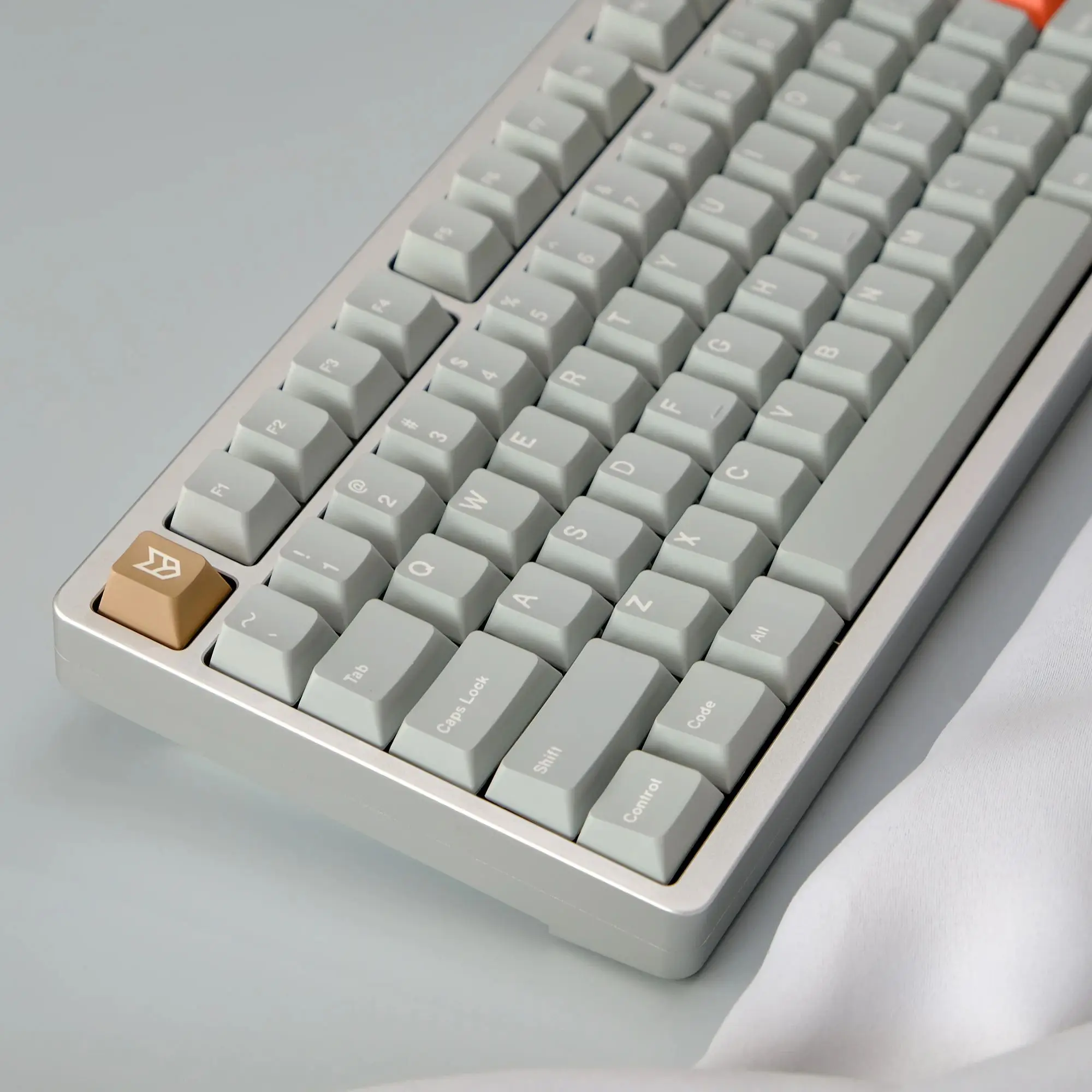 PBT GMK Modern Material Keycaps Cherry Profile Dye Sublimation Light Gray Keycap For MX Mechanical Keyboard Accessories