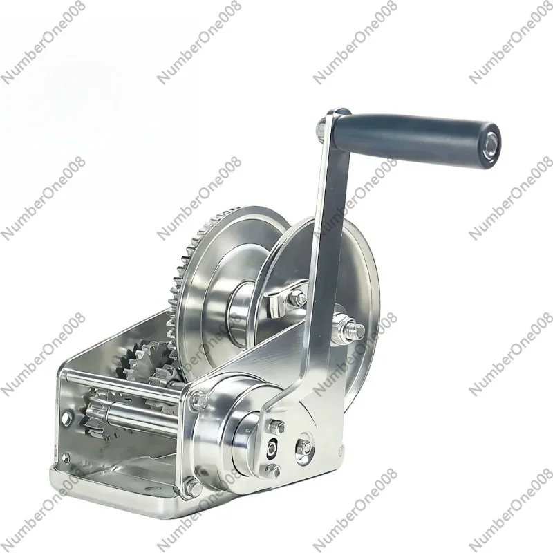 

304 Stainless Steel Two-way Self-locking Hand Crank Manual Winch