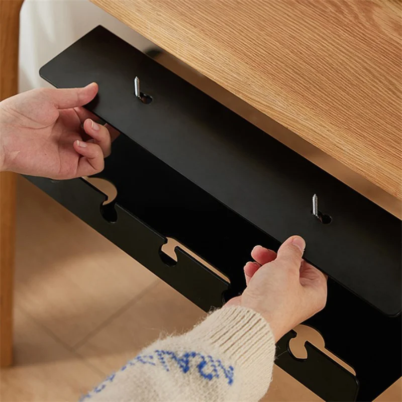 Under Desk Cable Management Cable Tray Under Desk With Clamp Power Strip Cord Plastic Holder No Drilling Sturdy Spacious Supply