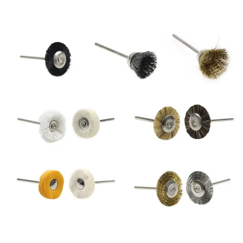 

GREATLH 11pcs/set 2.35mm Brush Polishing Wheel Polishers for Rotary Tools Dental Instrument