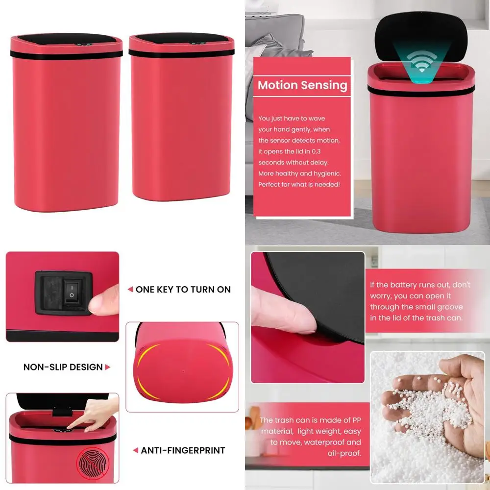 

High-Capacity 50-Liter Automatic Kitchen Trash Can with Motion Sensor and Touch-Free Lid for Easy Garbage Disposal