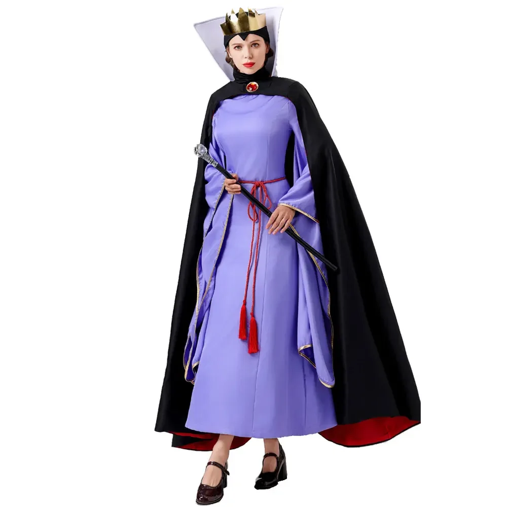 Robe de Belle-Mère Blanche Neige pour Femme, Costume de Cosplay, Reine Maléfique, Performance sur Scène, Halloween