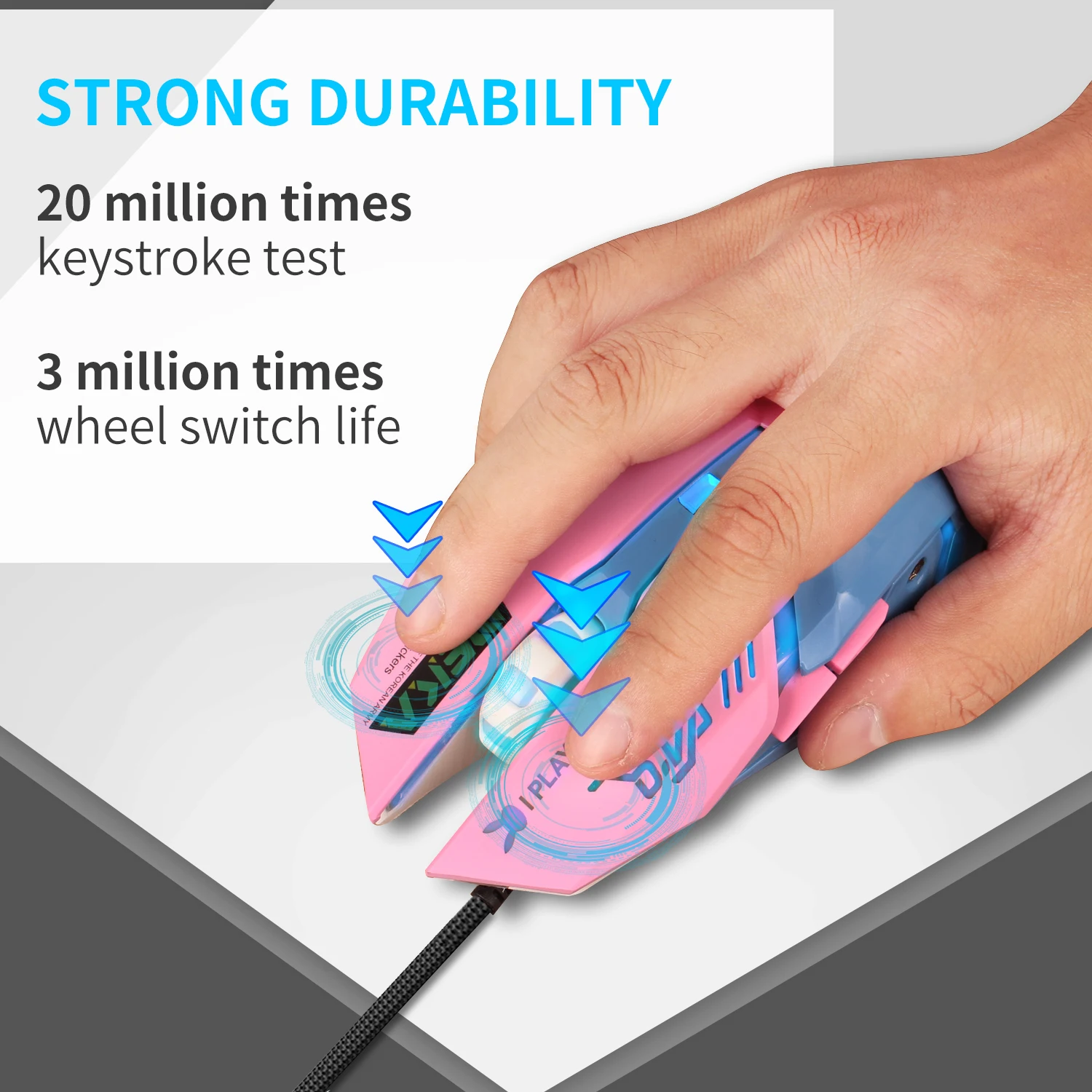 كتم الوردي DVR تناول الدجاج لعبة ماوس الألعاب ماوس الألعاب ملحقات الكمبيوتر الطرفية الماوس