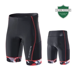 MY KILOMETRE Shorts de triatlo masculino Shorts Tri de Costura de 9 Polegadas com bolsos laterais e cordão ajustável Calções de ciclismo para Tri Race