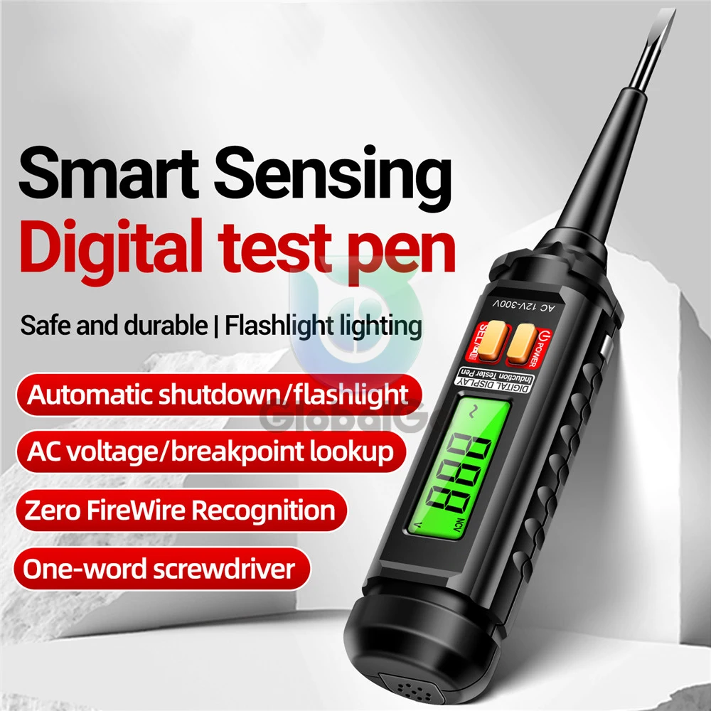 AC12V-300V Digital Voltage Detector Testers Pen Non-Contact Portable Screwdriver Indicator Voltages Tester Meter Tools