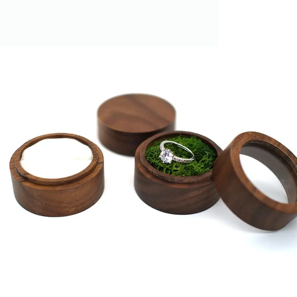 Rustic Visible Window Proposal Gift Wedding Case Engagement Ceremony Presentation Box Ring Bearer Box Ring Box Storage Box