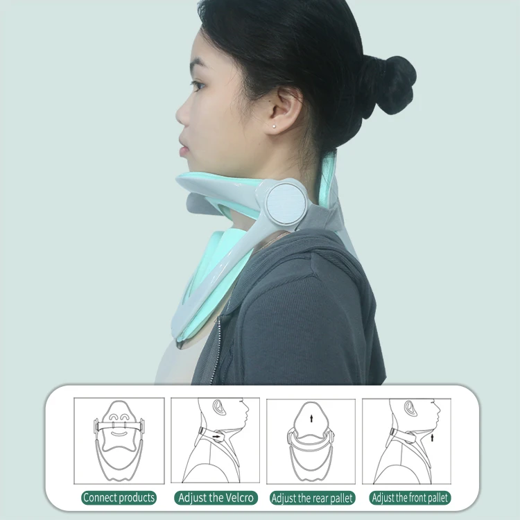 Ergonomic Neck Support Pillow Adjustable Strap Breathable Comfortable Polyester Material Portable for Daily Rest