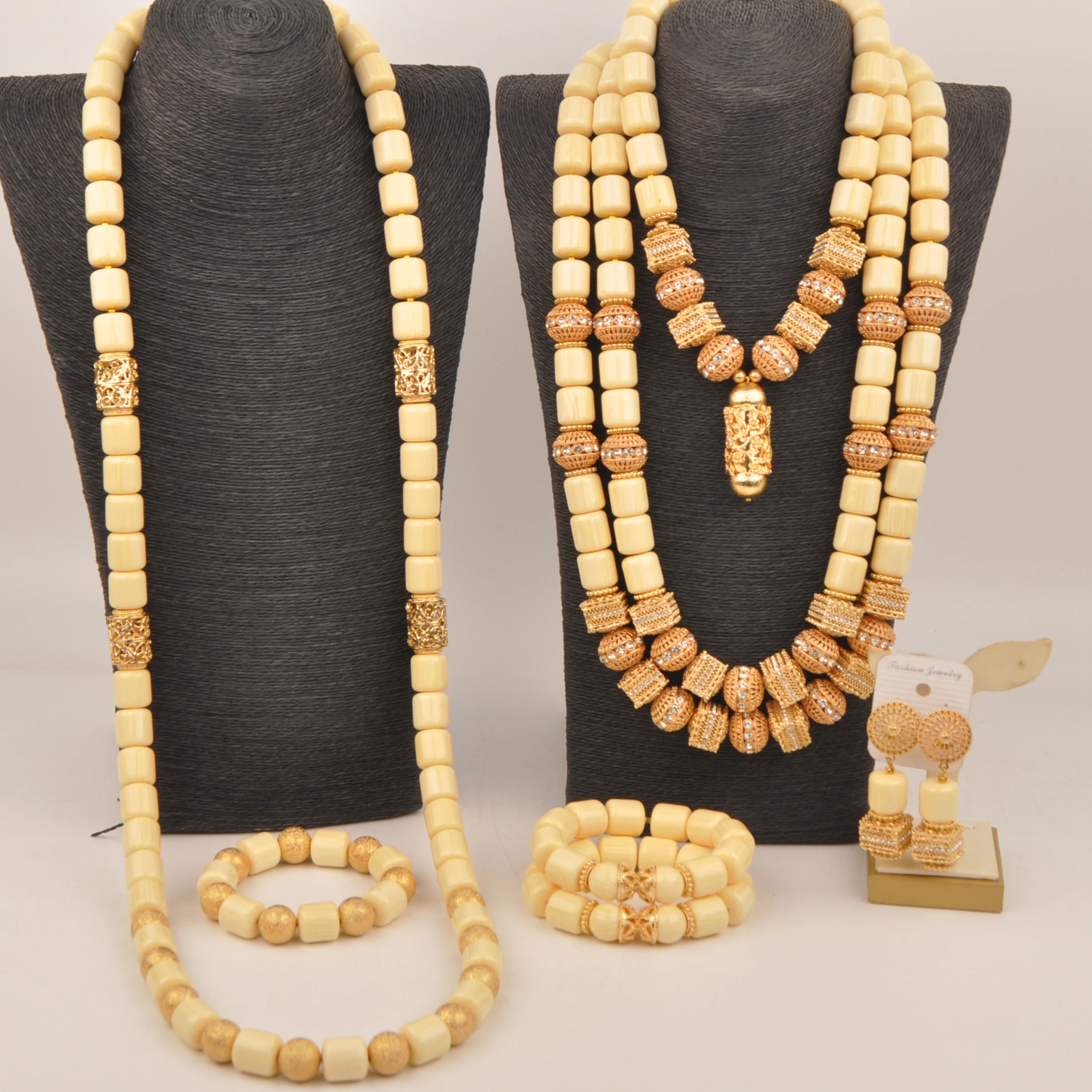 

White Artificial Coral Necklace Jewelry Set