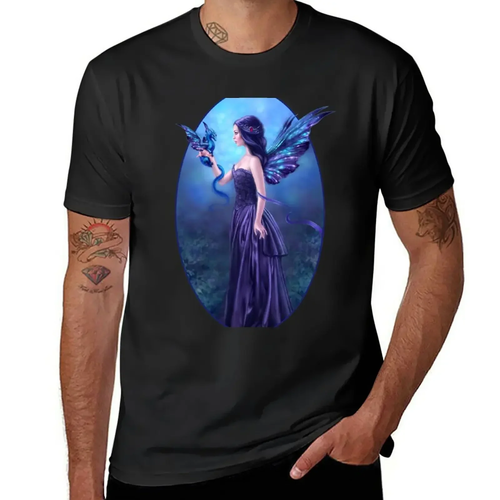 Iridescent Fairy & Dragon T-Shirt plus sizes plus size clothes vintage t shirt men