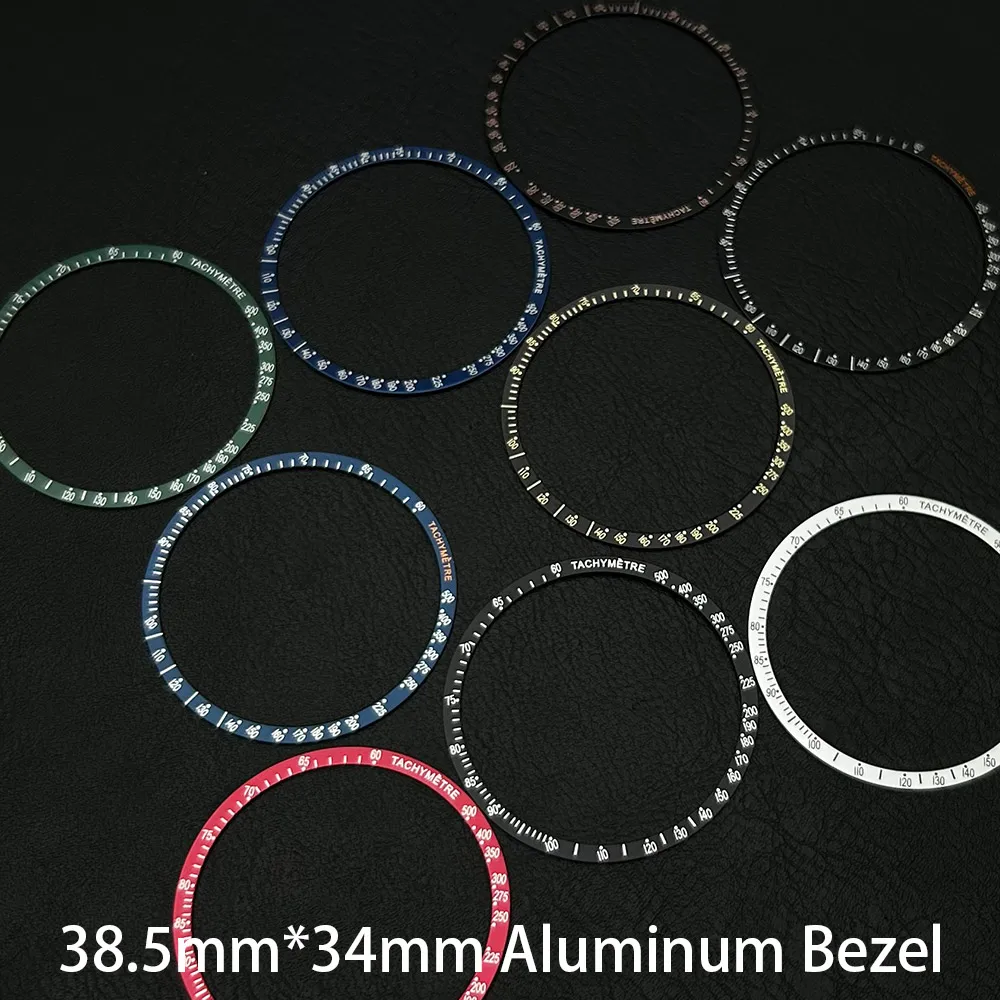 38.5mm x 34.2mm Aluminum Bezel Insert Replacement Ring for 40-42mm Speedmaster VK63 Watch Case Accessories
