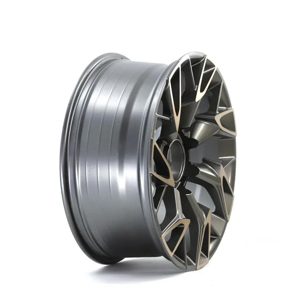 Alloy Wheels with PCD 6x139.7mm Car Wheels Multi Spoke for Replace or Repair Passenger Car Black Machine Face 20 Inch