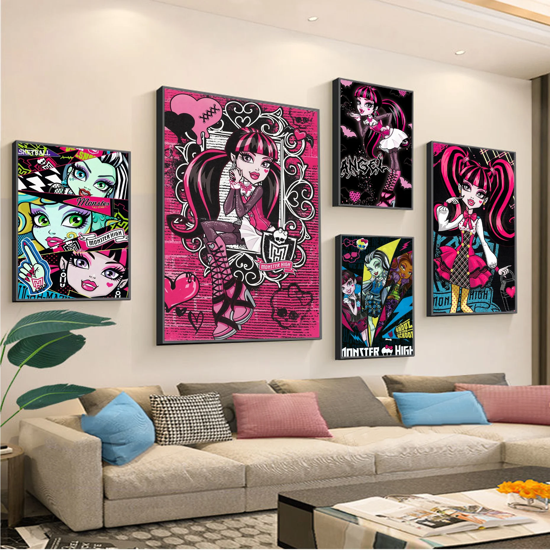 Cartoon Monster High Classic Anime Poster HD Quality Poster Wall Art Painting Study Posters Wall Stickers