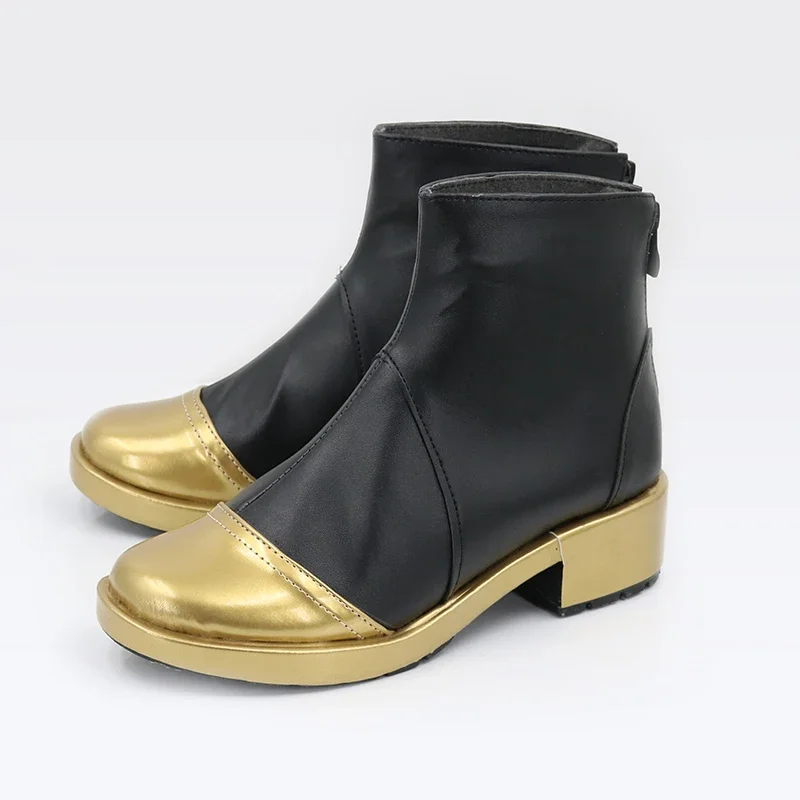 Buty do Cosplayu Kamishiro Rui Gra PJSK Skórzane Buty PU Halloween Party Botki Szyte na Miarę