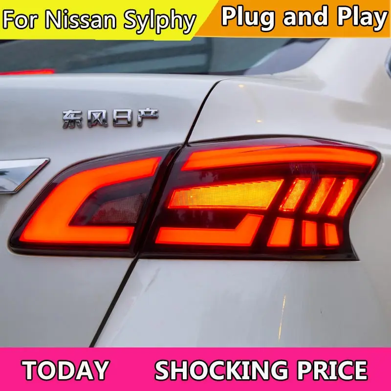 

Car Styling LED Tail Lamp for Nissan Sylphy 2012 Rear Light DRL+Turn Signal+Brake+Reverse LED lights