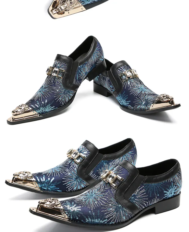 Handgefertigte Herren-Oxfords aus echtem Leder, luxuriöser italienischer Stil, formelle Business-Schuhe, flache Anzugschuhe für Hochzeiten, Bankette und Abendveranstaltungen. – Detail 3