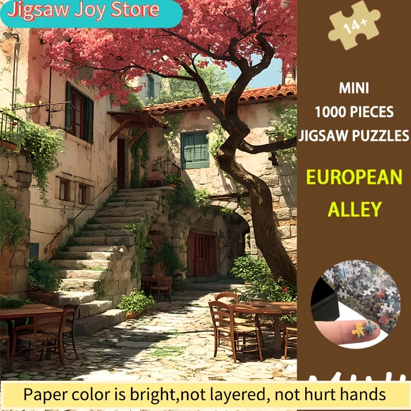 

Мини-пазл - Европейская улица в стиле винтажного ар-деко, подходит для путешественников и коллекционеров, развивает мышление с помощью миниатюрных деталей.