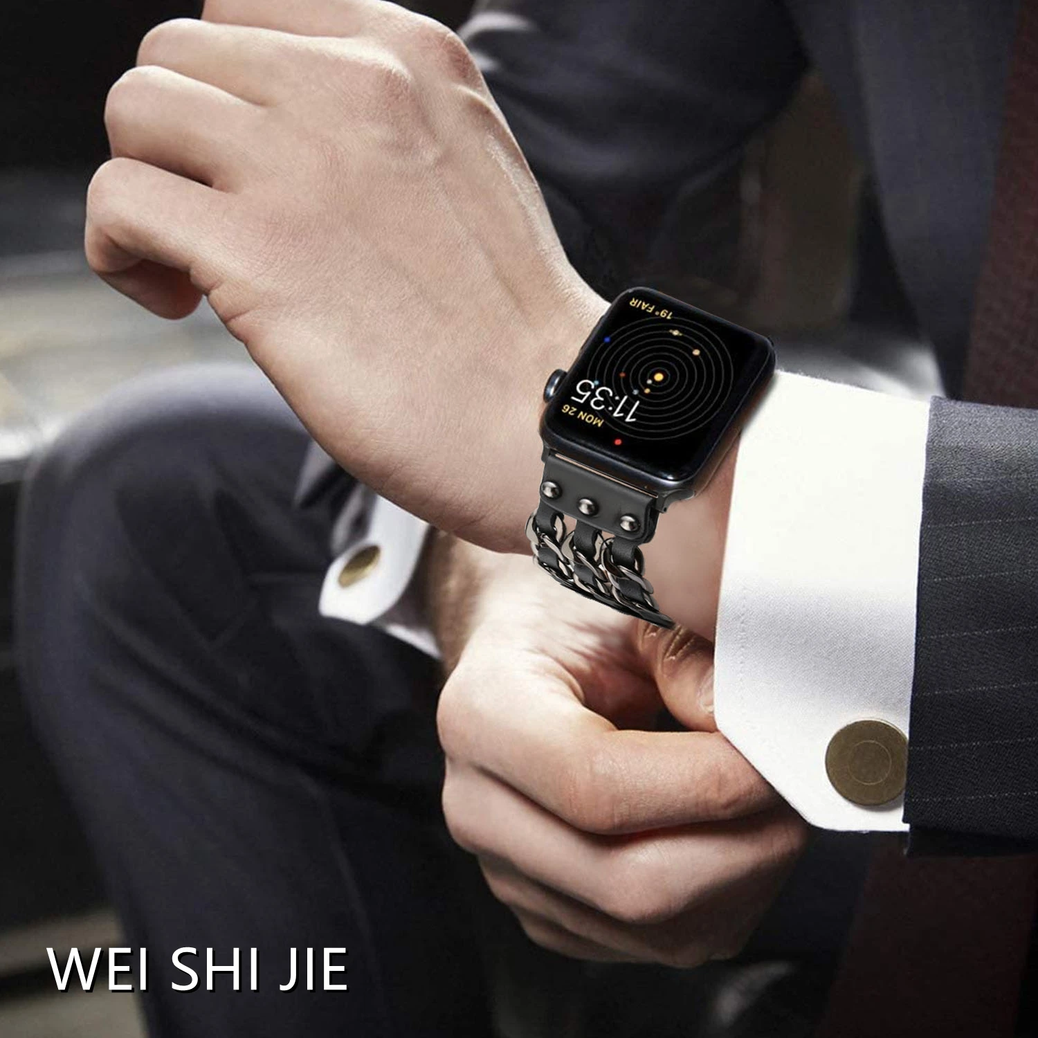 41 مللي متر 45 مللي متر ل Iwatch 40/44 مللي متر 4 3 2 1 الجلود سلسلة باند لآبل ووتش قابل للتعديل طول حزام 38/42 مللي متر SE8 7 6 5 49 جدا كوريا