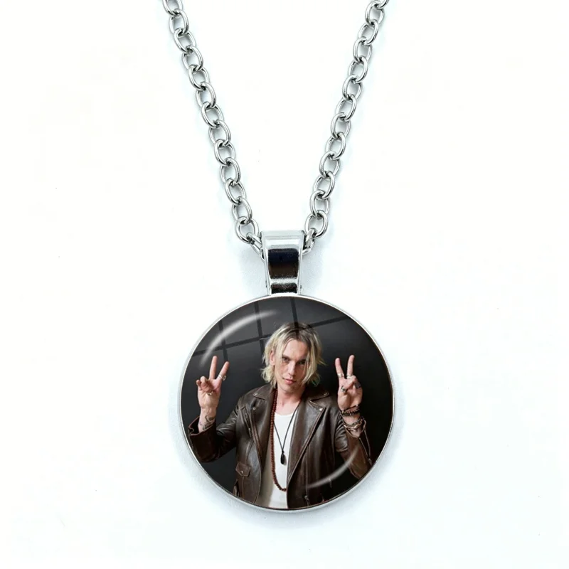 Actor J-Jamie Campbell Bower Necklace for Women Jewelry Cabochon Glass Pendant Fashion Statement Crystal Necklace Wholesale