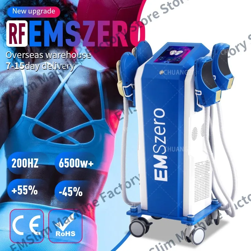 

EMSzero RF 6500W 200HZ HI-EMT EMS Slimming Machine Muscle scuplting Optional NEO Pelvic Cushion