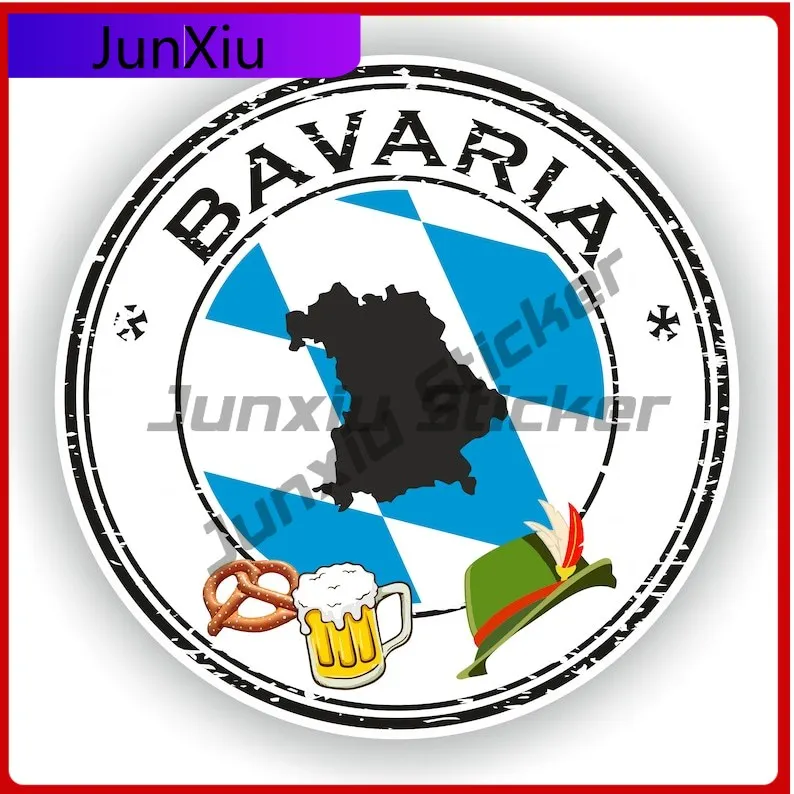 

Bavaria Germany Round Stamp Sticker V 125 Motorcycle Stickers Bumper Decoration Sticker Camping Car Accessories And Decals Lapto
