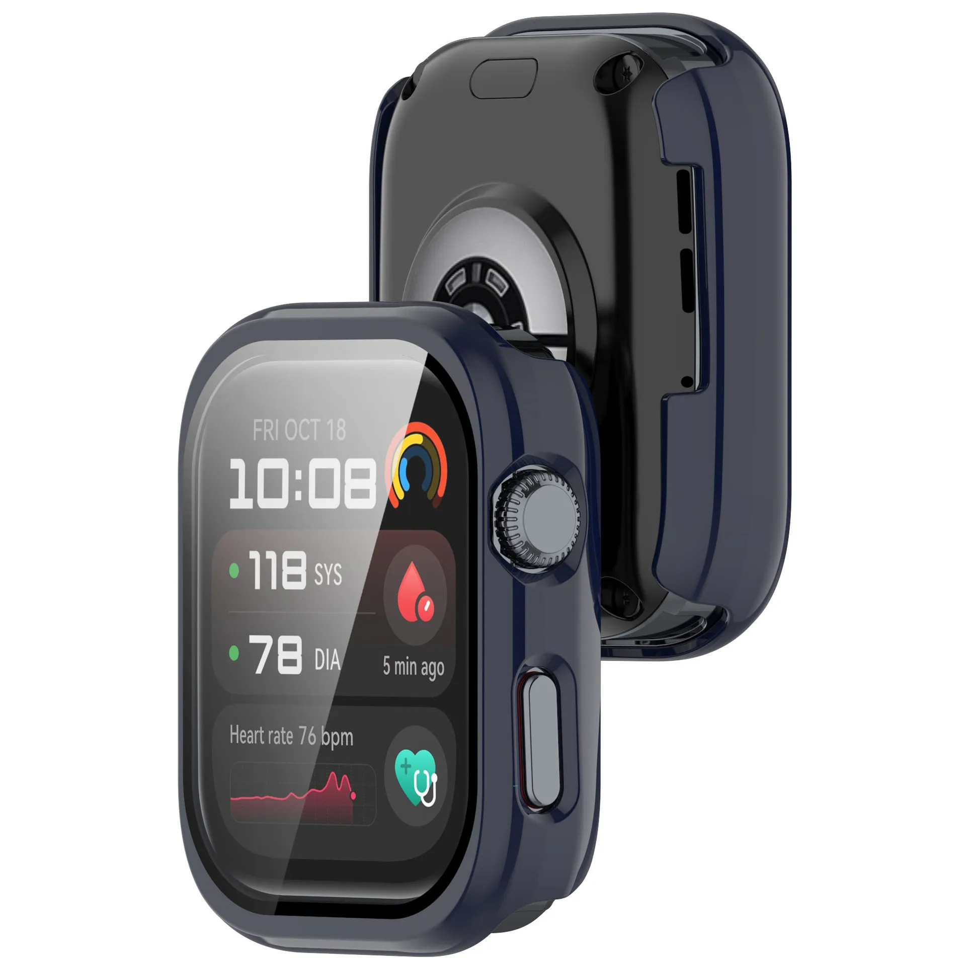 Película protetora de tela de vidro com borda dura, capa completa para smartwatch, para huawei watch d2, acessórios de capa protetora