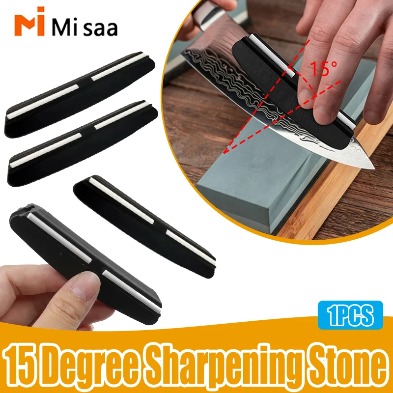 1/2/3 Stuks Slijpen Steen Hoekgeleider Vaste Messenslijper 15 Graden Wetsteen Accessorie Kitche Messen Hulpgereedschap Oliesteen