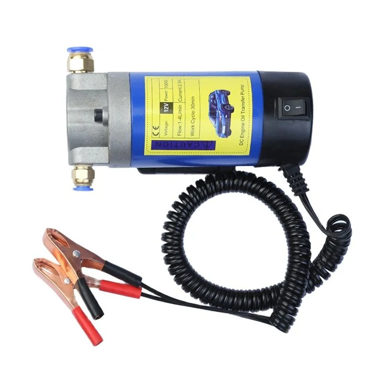 12V Electric Scavenge Suction Transfer portable Change Pump  Motor Oil Diesel Extractor Pump 1-4L/min 100W  For Car