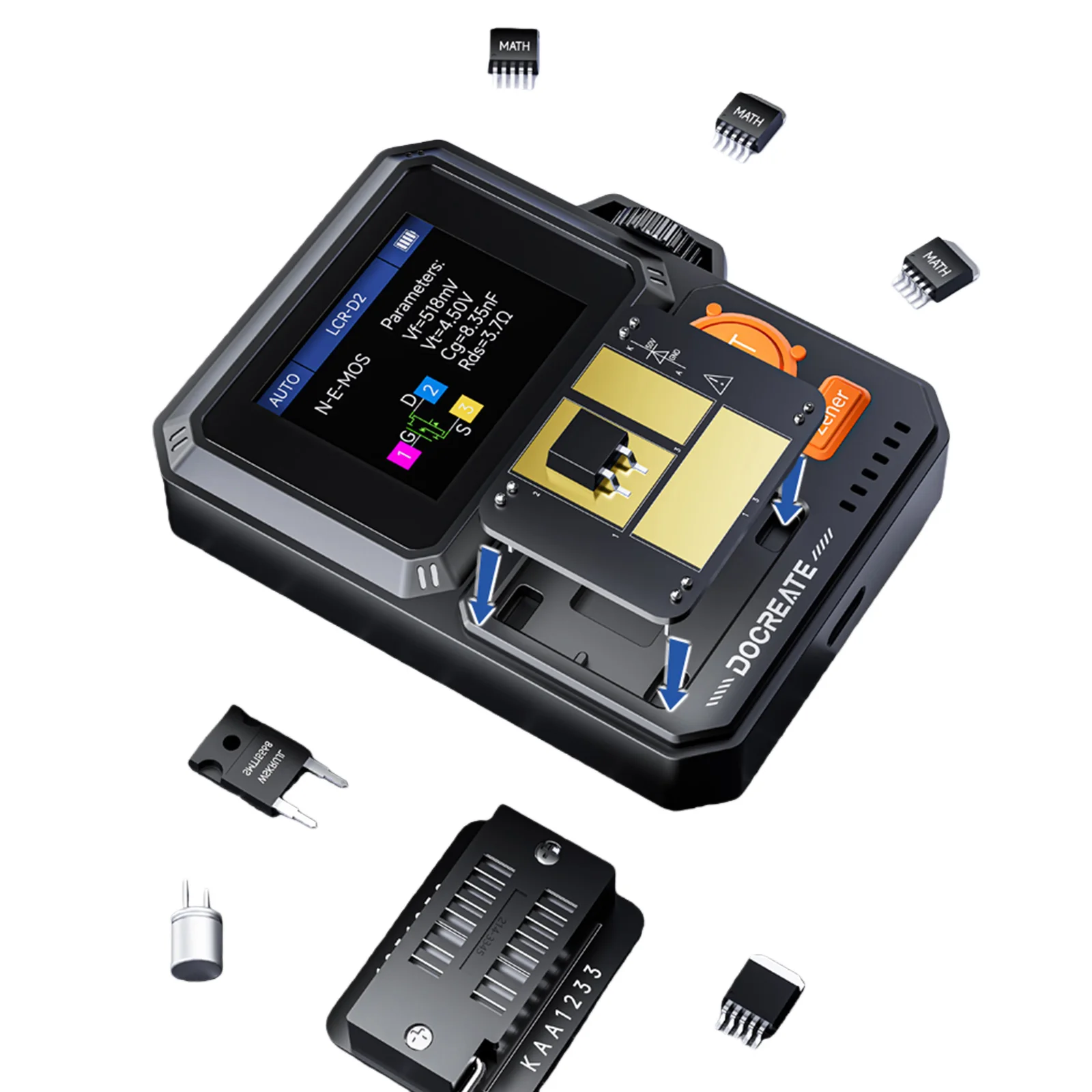 LCR-D2 High-Precision Transistor Tester with IR Decoding Multifunctional Component Tester Intelligent Auto Recognition LCR Meter