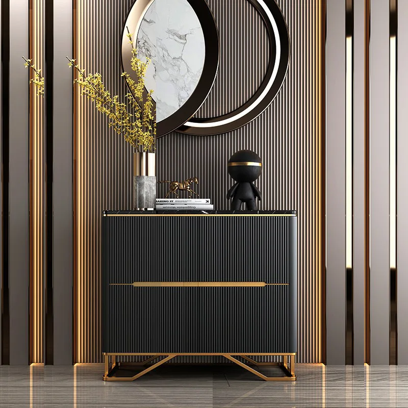 Italian Minimalist Bucket Cabinet Nordic Luxury Integrated Bedroom Sideboard with Expandable Storage New Home Furniture