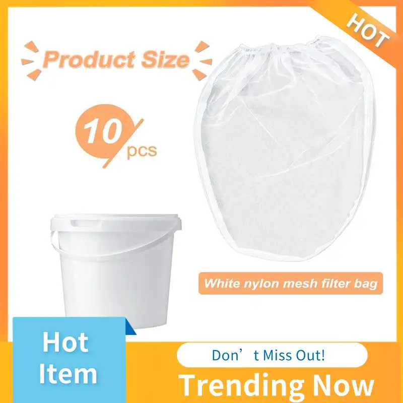 

AB08-10 Pieces 5 Gallon Paint Filter Bag Fine Mesh Filters Bags Household Paint Polyester Strainer Mesh Pouch For Oil Paint