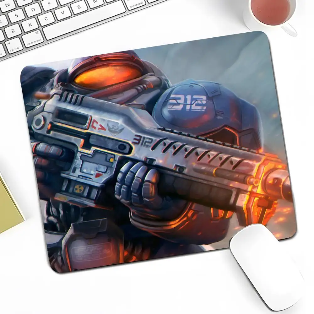 S-StarCraft 2 T-Terran Mouse Pad Anime Game Mouse Pad High Quality Small Desk Pad Rubber Laptop Desk Pad