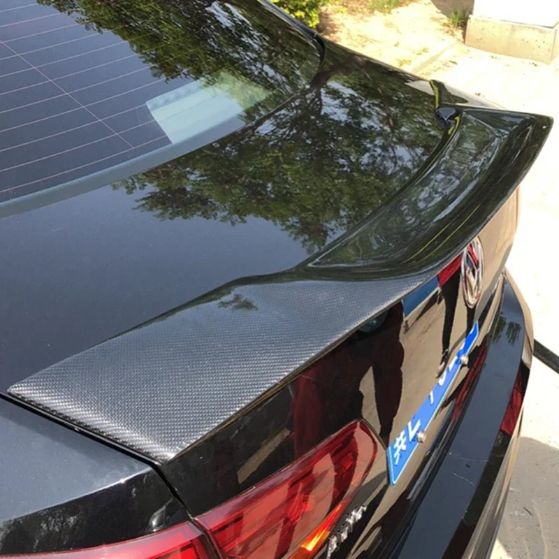 For Volkswagen VW Jetta Spoiler 2013-2018 Carbon Fiber Material Car Rear Wing Primer Color Rear Spoiler