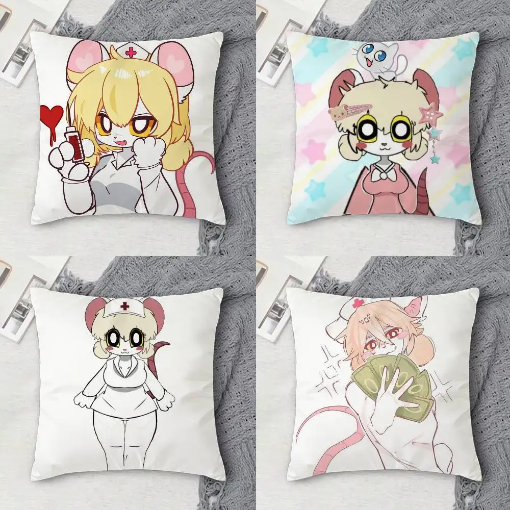 Terrible mouse Double-sided Printed Square Decorative Cushion Cover for Sofa Living Room Home Decor