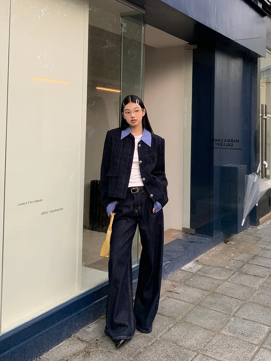 

Женский стеганый топ Red Celebri Sle ort, весна-осень 2023, новая мода, корейская система, искусственный топ из двух предметов, теплый длинный топ...