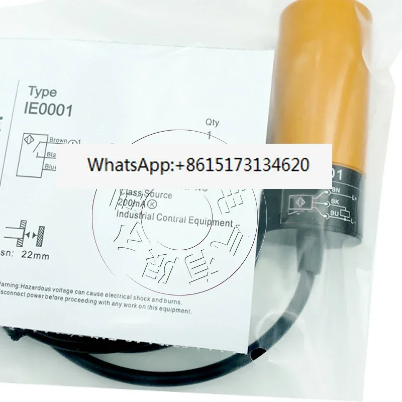 Cylindrical EMA proximity switch IE0001-6M DC three-wire PNP normally open inductive