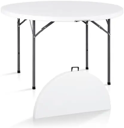 4 Foot Round Folding Card Table, 48