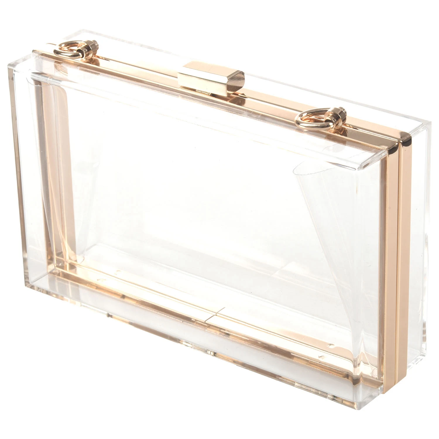 TEXU Women Cute Clear Acrylic Box Clutch Crossbody Purse Evening Bag