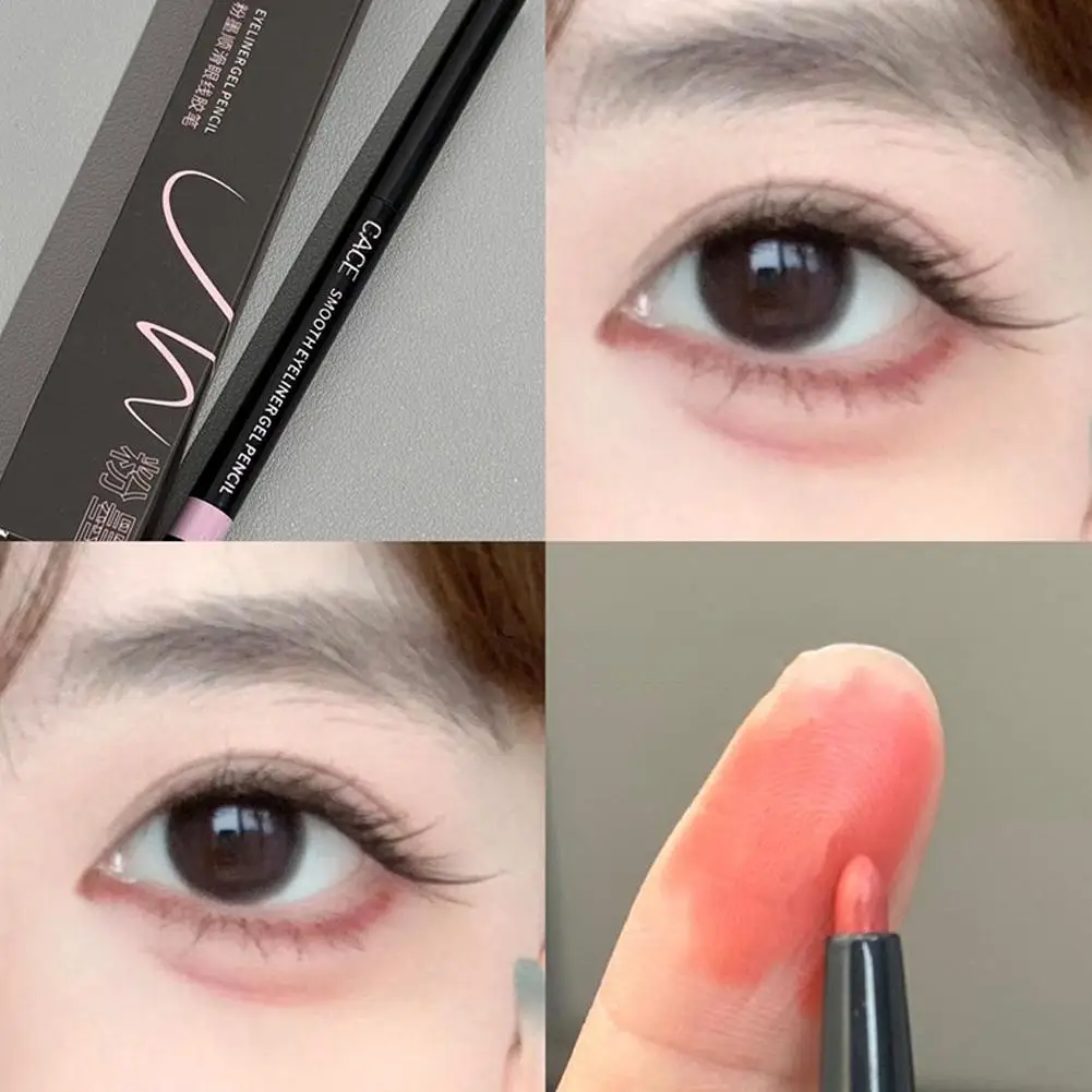 1 szt. Brązowy, długotrwały eyeliner w kredce, wodoodporny pigment, różowy eyeliner w pisaku, damski modny kolorowy makijaż oczu, narzędzie kosmetyczne