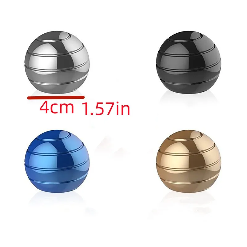 Adult Desktop Stress Relief Metal Toy Aluminum Alloy Decompression Hypnosis Rotary Gyro Fingertip Toy Kinetic Round Spinner Gift