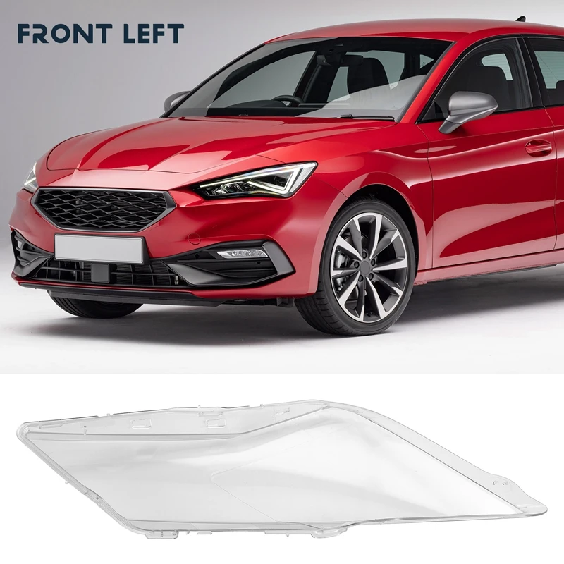 

For Seat Leon 2013-2018 Car Headlamp Cover Lens Headlight Shell Plexiglass Lamp Shade Transparent Lampshade