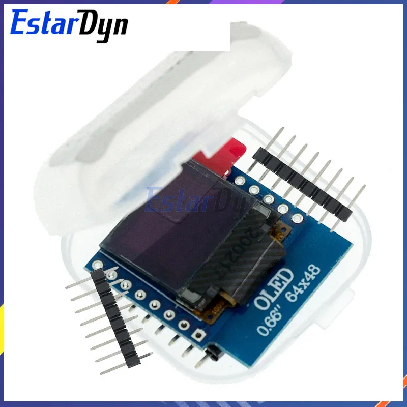 0,66 Zoll oled LED LCD Display Shield kompatibel für Wemos D1 Mini Esp32 64x48 0,66 Zoll Display 0.66 "oled Modul iic i2c