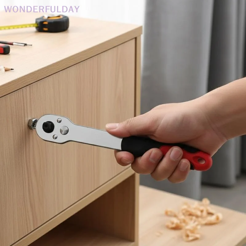 New 1/4inch Ratchet Wrench Reversible Ratchet Quick Releases 1/4 Ratchet Handle For Home Improvement Auto Repair