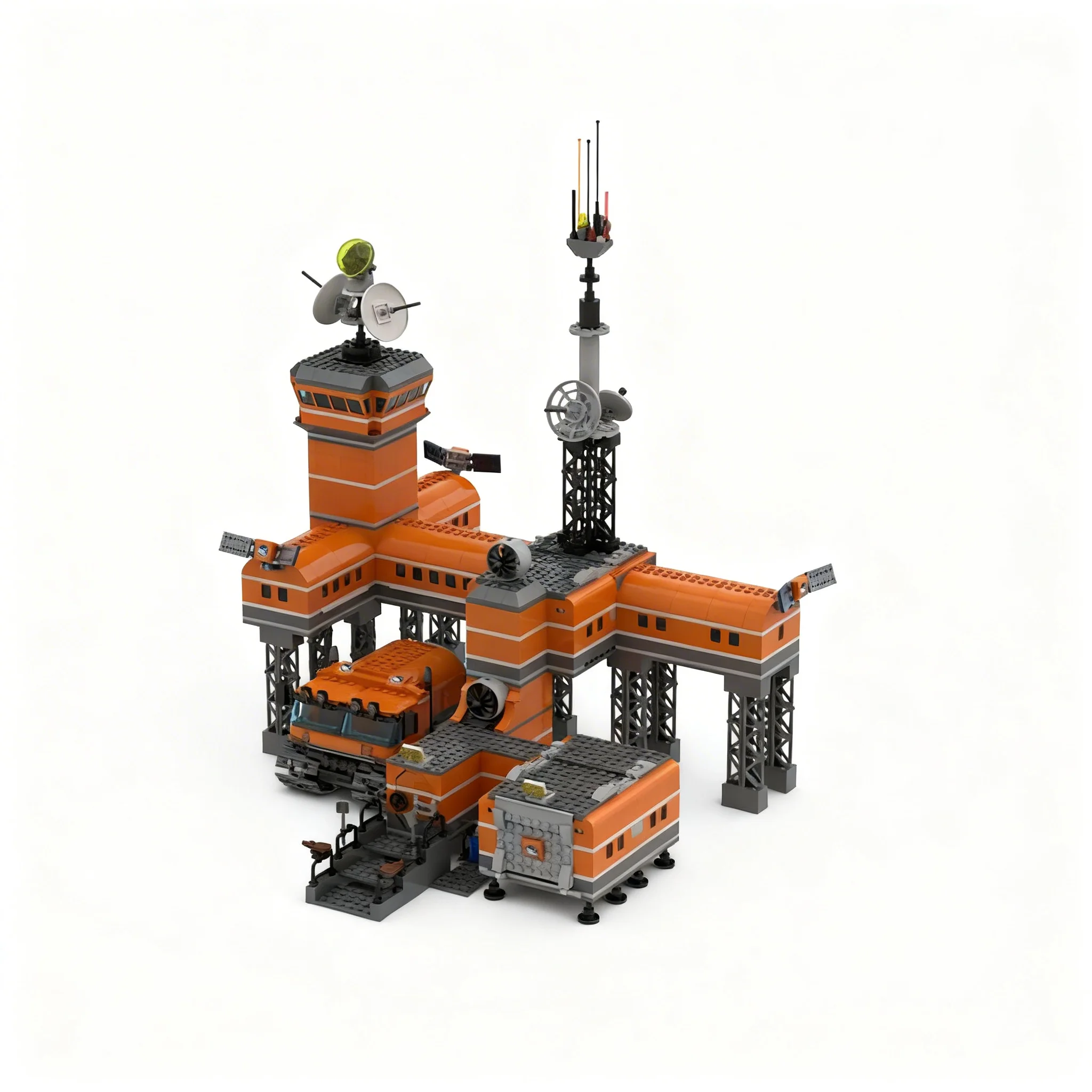 1367pcs MOC Arctic Base City Street Model Building Blocks Home Decor Desk Display Shelf Accent Creative Premium Gift For Adults