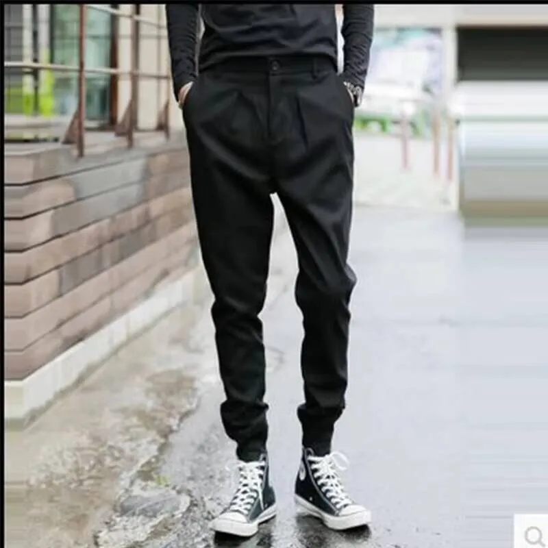 

Small Winter Autumn And New Foot Pants Men's Korean Version Of Slim Personality Dark Conical Fashion Leisure Large Pants