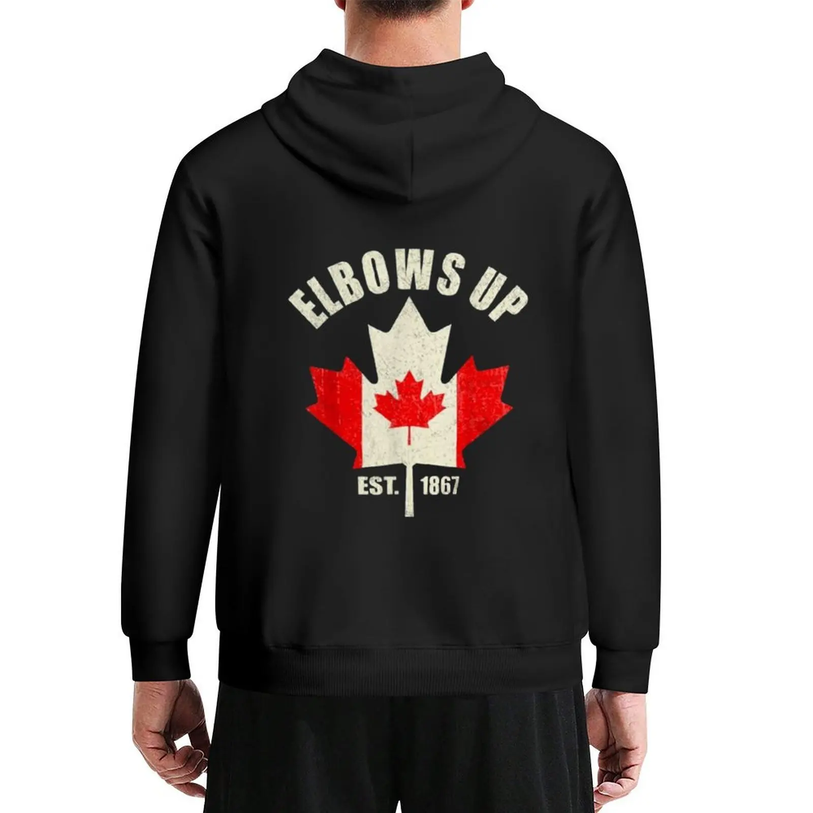 

Elbows Up Canada Est 1867 Proud Canada Hoodie autumn clothes men clothes autumn hoodie streetwear