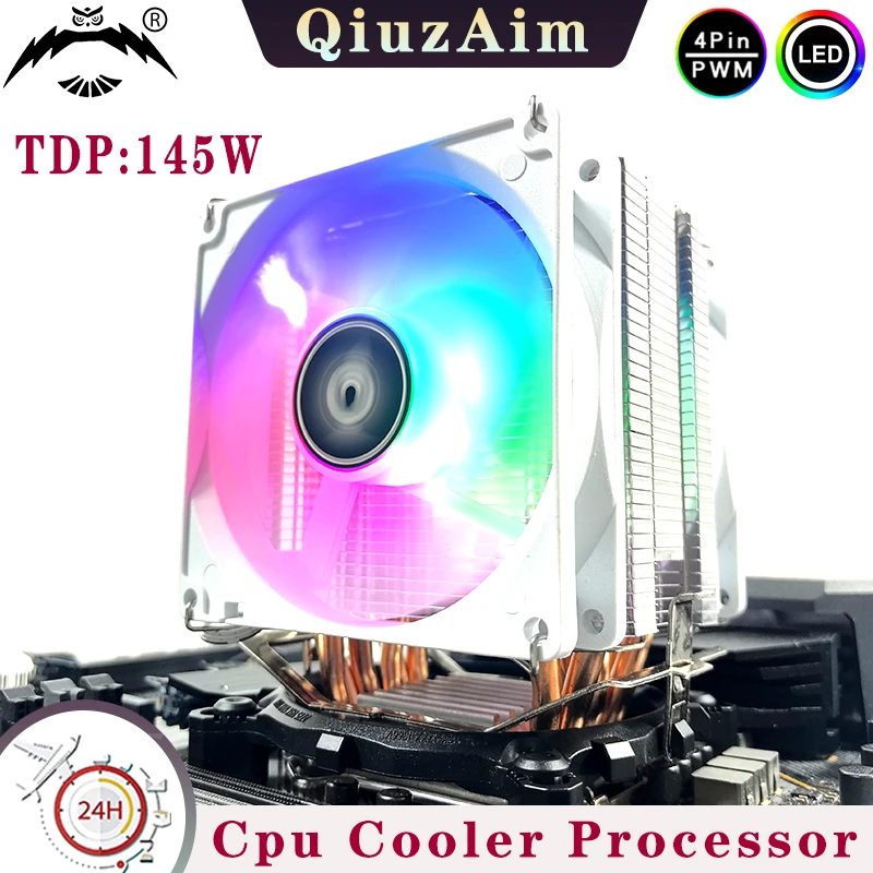 

90mm Fan 4pin/PWM Hot Sale Cpu Cooler 2/4/6 Heat Pipe Processor Compatible Upports all Sockets i3 i5 i7 x79 x99 LGA2011 1700 AMD